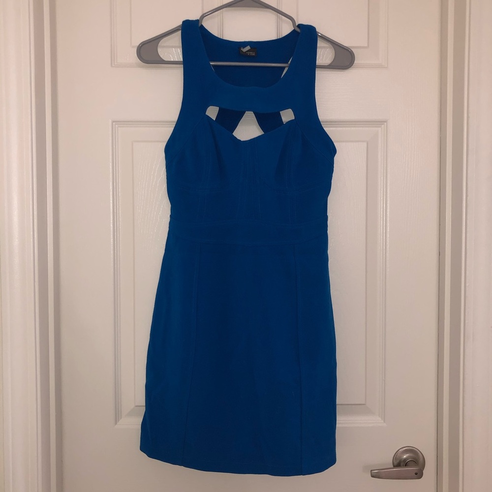 Urban Outfitters Cut Out Royal Blue Mini Dress